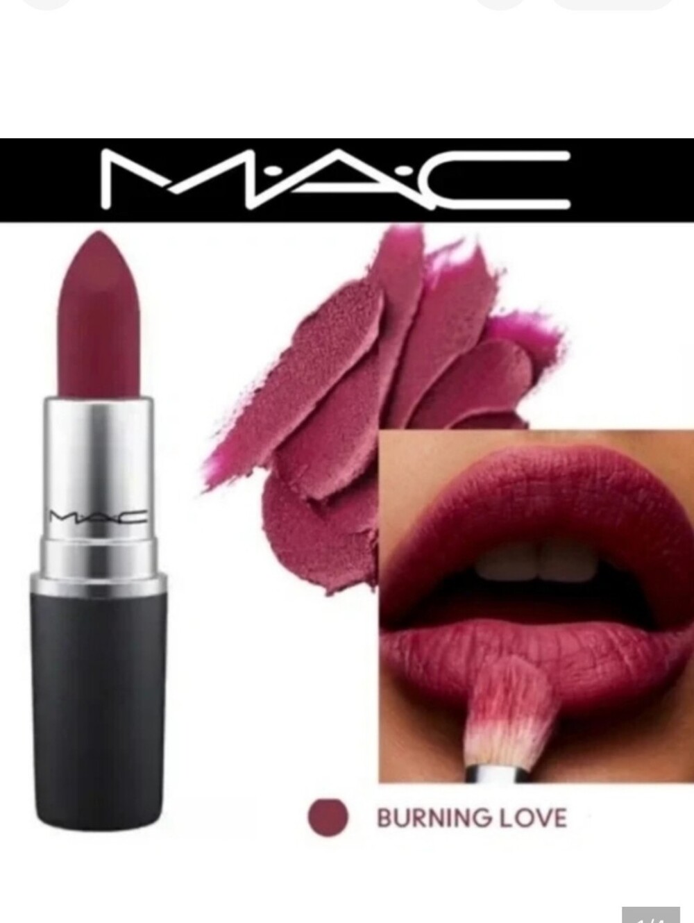 MAC Cosmetics Burning Love Matte Lipstick - Berry Plum